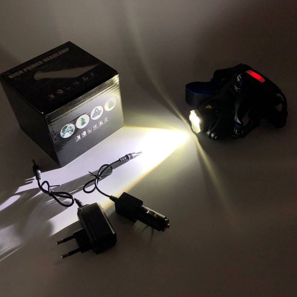 Ліхтар на голову акумуляторний світлодіодний потужний, Потужний налобний ліхтар для риболовлі AV-82 Львів - фото 6