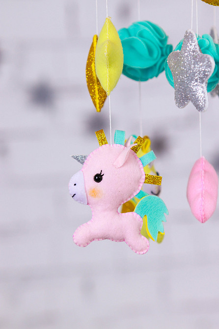 Мобіль на ліжечко WoollyFox «Єдиноріжки» Київ - фото 3