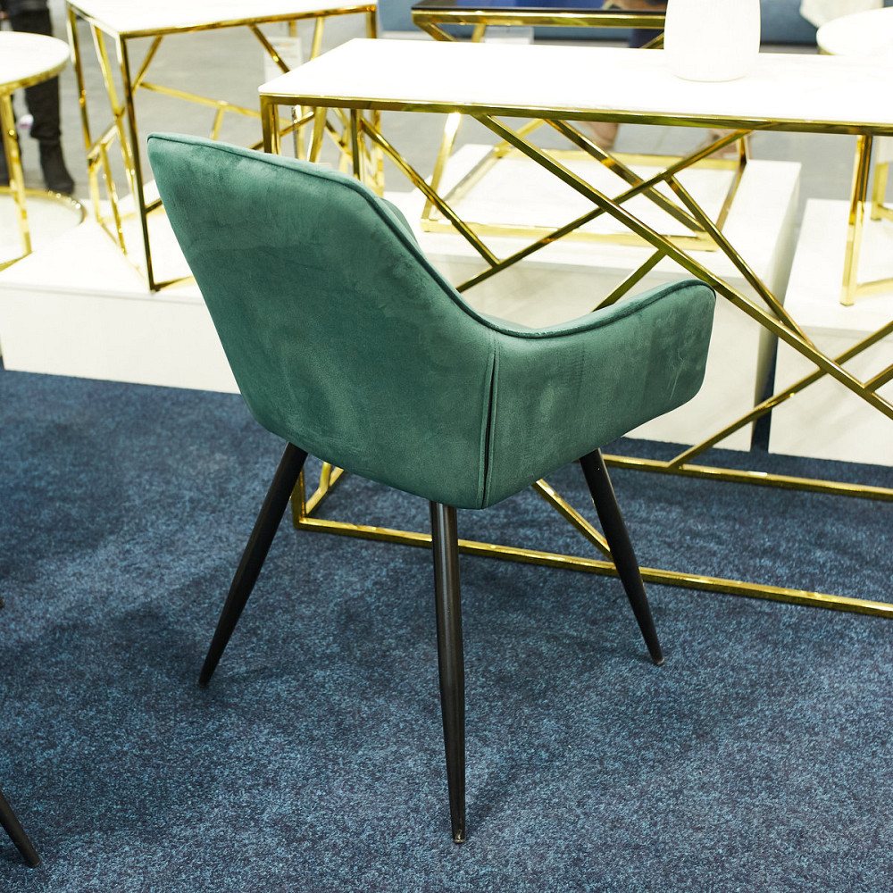 Стілець LINEA VELVET чорний каркас/зелений BL.78 Київ - фото 6