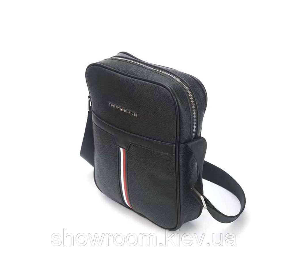 Мужская брендовая сумка через плечо (670) черная Киев - изображение 2