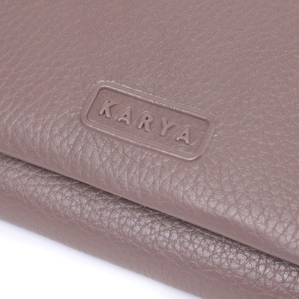 Шикарный женский кошелек из натуральной кожи KARYA 22818 Бежевый Киев - изображение 5