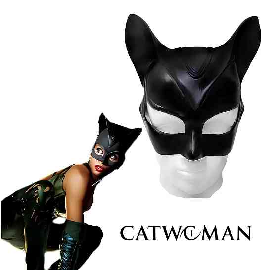 Маска Женщины Кошки, Catwoman, черная полулицевая маска, супергерой из комиксов о Бэтмене, DC Comics Киев