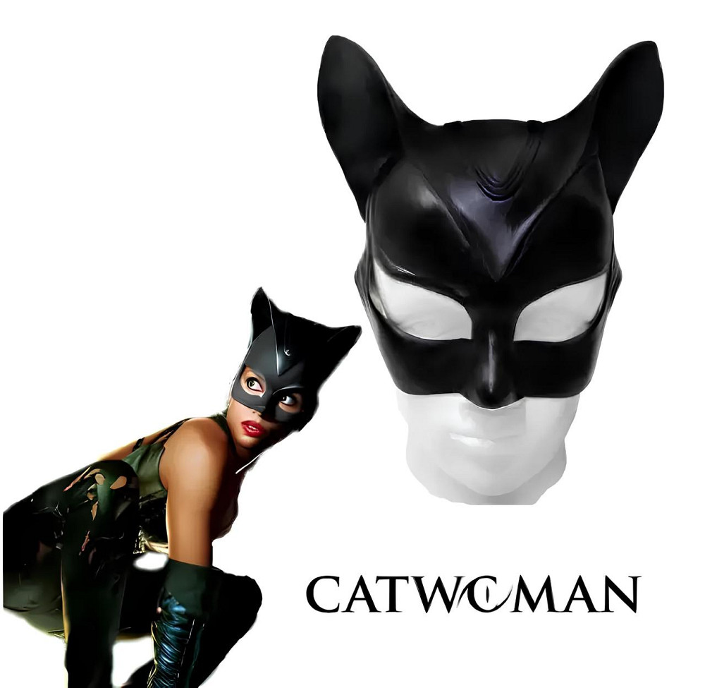 Маска Жінки Кішки, Catwoman, чорна напівлицьова маска, супергерой з коміксів про Бетмена, DC Comics Київ - фото 6