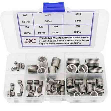 Набір різьбових вставок ввертышей M3-M12 для відновлення різьби 60 шт. Винница