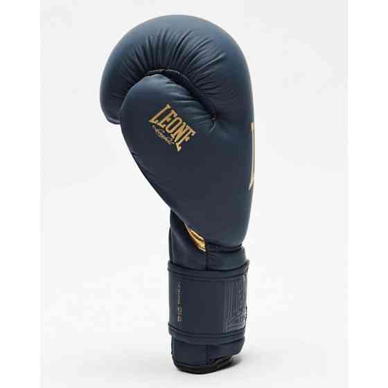 Перчатки боксерские для бокса и единоборств профессиональные оригинальные Leone Mono Blue 16 унций Синие Киев