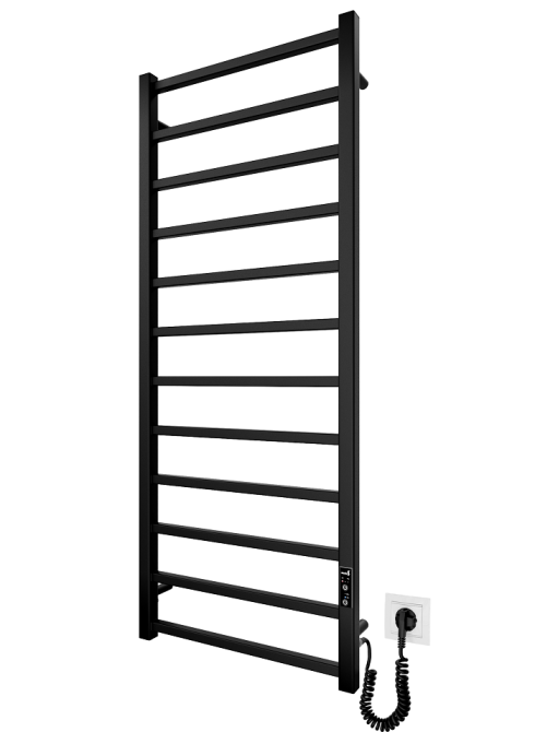 Электрический полотенцесушитель Mario Токио-I 1200x500/80 TR К таймер-регулятор, черный мат Киев - изображение 1