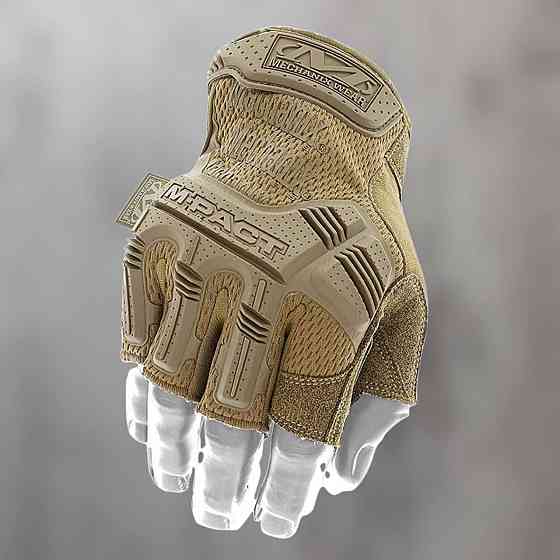Военные штурмовые перчатки без пальцев Mechanix M-Pact Fingerless Песочный, L Киев