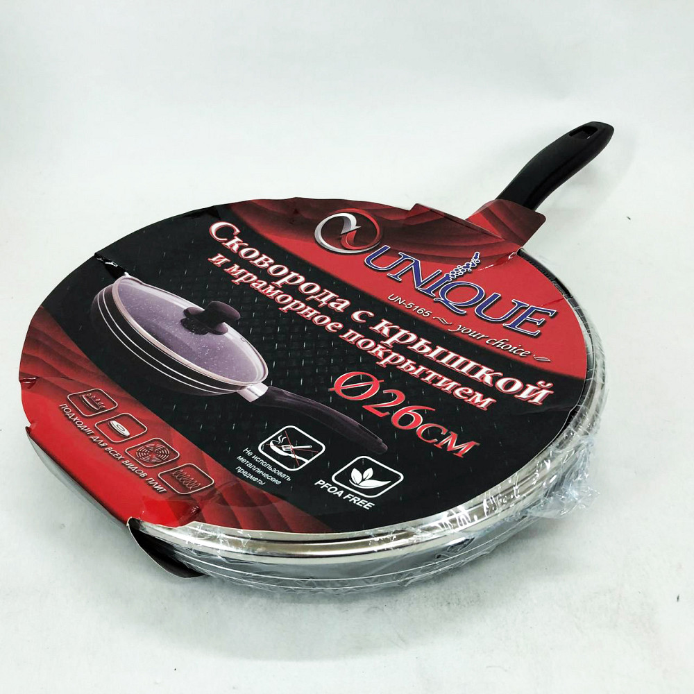 Сковорода для готовки на индукционной плите UNIQUE, Новая алюминиевая сковорода на долго GL-51 Львов - изображение 1