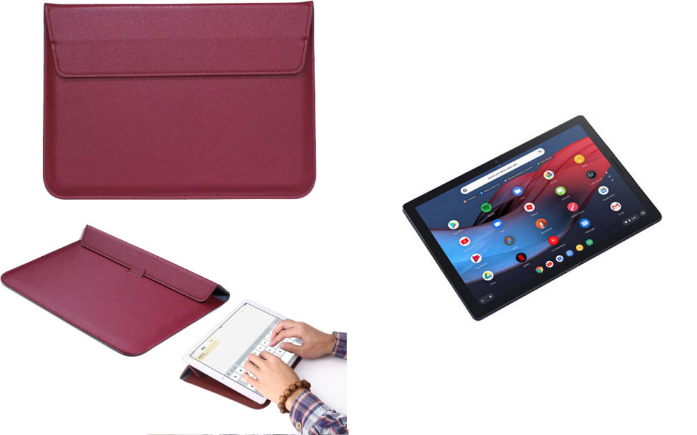 Чохол-конверт VitoCase для Google Pixel Slate m3, з функцією підставки для планшета Бордовий Київ - фото 1