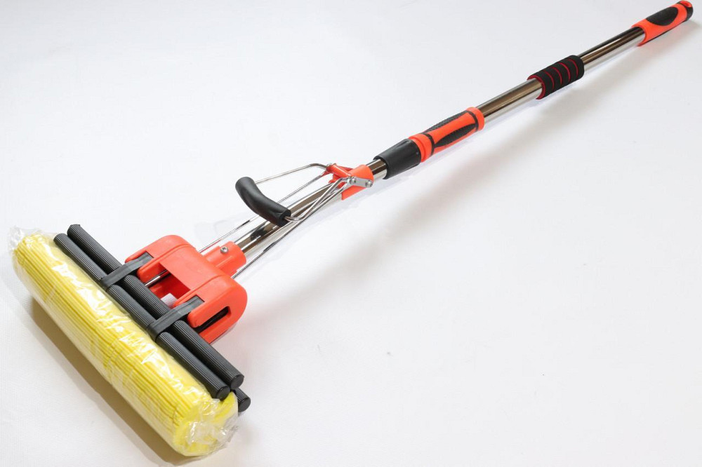 Швабра з подвійним віджимом "Помаранчева" м'який моп Харків - фото 1
