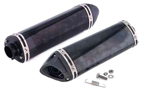 Глушник (тюнінг) 350 mm (нержавіюча сталь, овал, чорний, прямоток ) 118 Мукачево