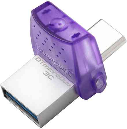 Флеш-накопичувач USB3.2 128GB Type-C Kingston DataTraveler microDuo 3C (DTDUO3CG3/128GB) Фіолетовий Харків