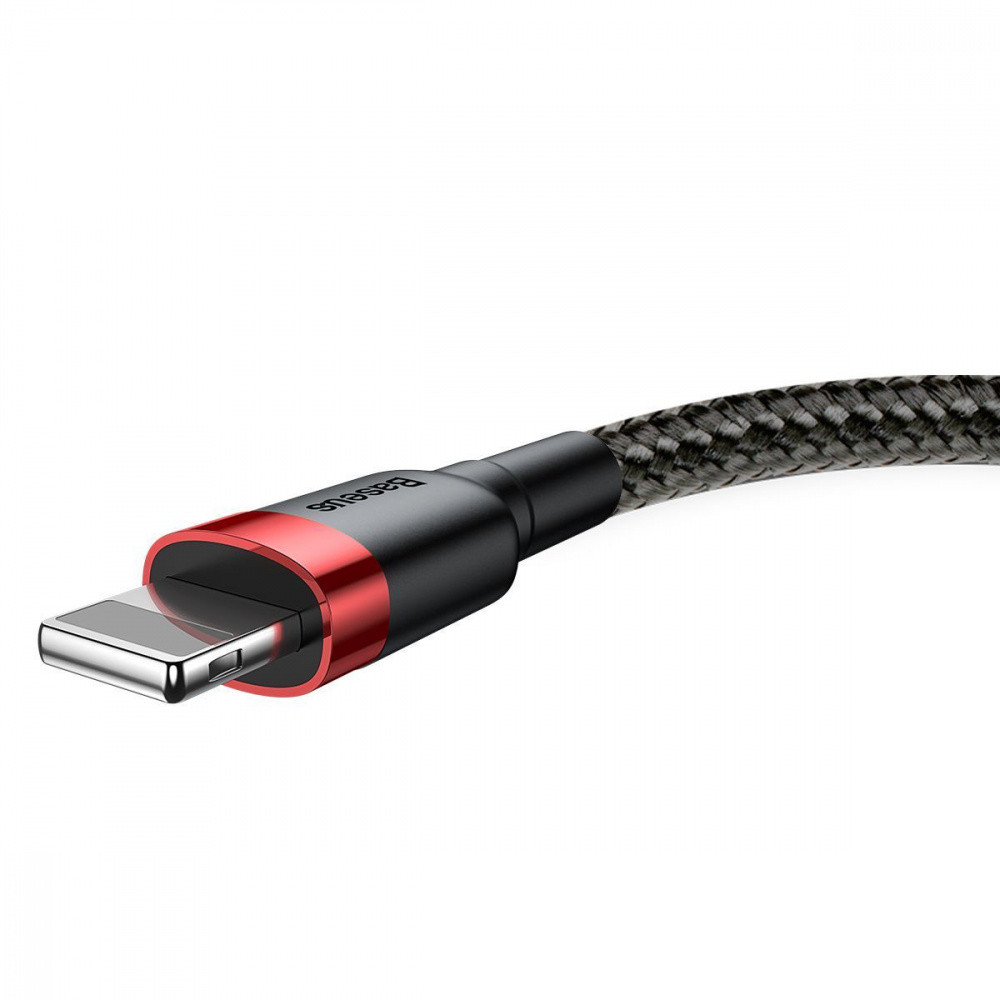 Кабель Baseus Cafule Lightning 2.4A 1м золотий/чорний Львів - фото 13