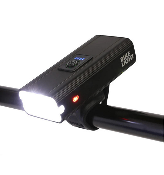 Велофара LED 2xT6 1500Лм USB повербанк IPX6 AC Prof BK04 Київ - фото 2