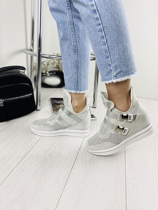 Marko Снікерси жіночі DE MARKO 7001 білий/срібло (весна-літо, шкіра натуральна) (3167) Коломия - фото 6