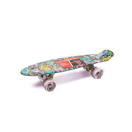 Скейт пенни борд, скейтборд Profi МS0749-13_6 со светящимися колесами алюминиевая подвеска Каменец-Подольский