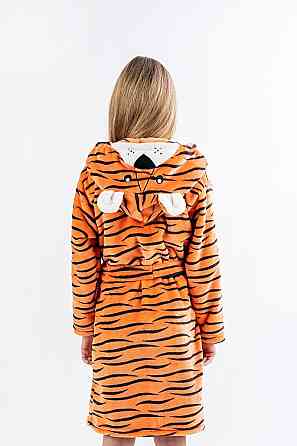 Халат детский теплый, оранжевый Тигренок топ Крохатушка одяг Киев