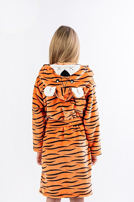 Халат дитячий теплий, оранжевий Тигреня топ Крохатушка одяг Київ - фото 2