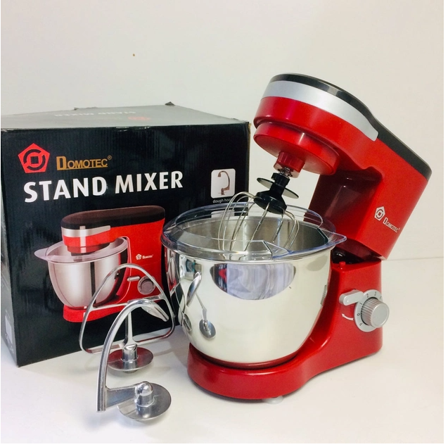 Планетарний міксер Domotec MS-1368 1500W з чашею 4 л, тістоміс, 6 швидкостей, Червоний, модель 7041 Одеса - фото 2
