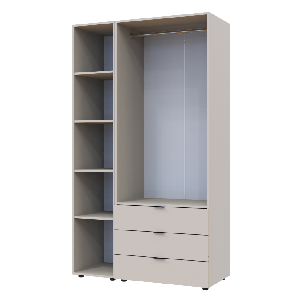 Комплект шаф для одягу Doros Гелар (2 шт.) 116,5х49,5х203,4 см Дзеркало/Кашемір (DRS-011258) Львів - фото 7