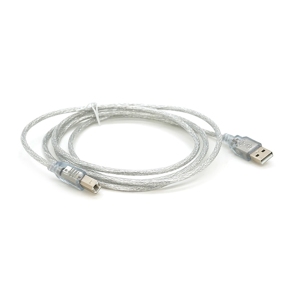 Кабель USB 2.0 AM/BM, 1.8m, прозорий Київ - фото 1