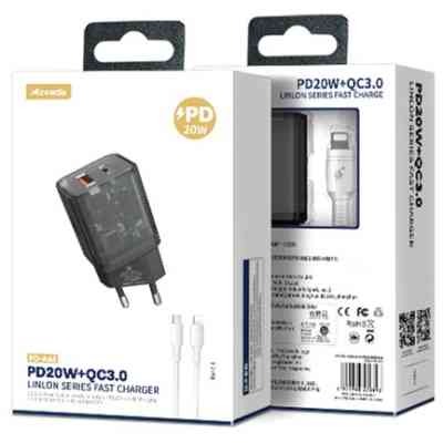 Зарядное устройство Proda Xinrui A62 Fast Cherge 20W + Quick Charge (PD-A62-BK) Винница