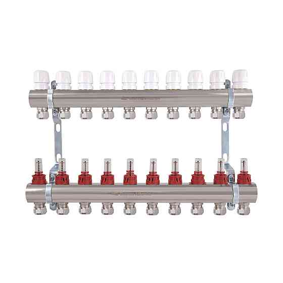 Колектор латунний із витратомірами та євроконусами Thermo Alliance Standart 1" на 10 виходів TAS235W10E Київ