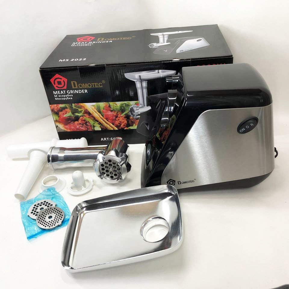 М'ясорубка для професійної кухні Domotec, Шнекова електро м'ясорубка 'з 4 насадками SN-71 Львів - фото 14