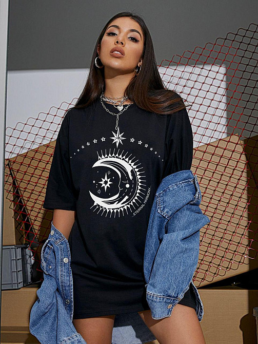 Футболка жіноча з принтом  42 Чорний 2664082676 Дніпро - фото 1