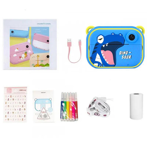 Камера для дітей з миттєвим друком фото, Камера для дитини з аксесуарами Фотоапарат цифровий дітей DQ-54 Львів - фото 1