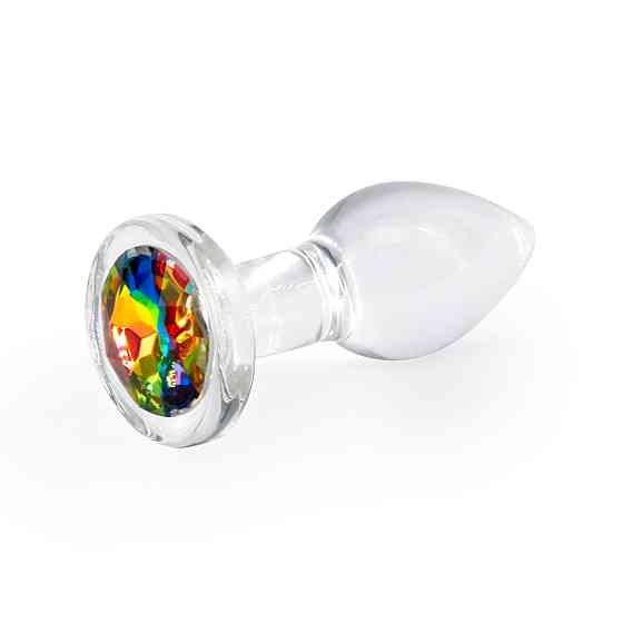 Скляна анальна пробка NS Novelties Crystal - Desires - Rainbow Gem - Small Sex Aura Київ