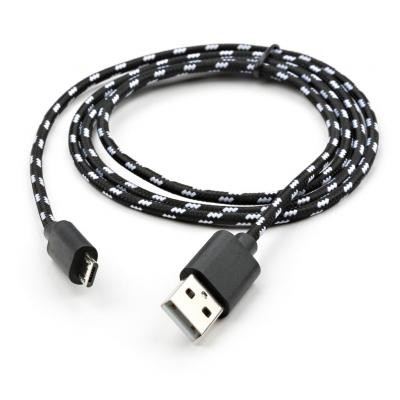 Дата кабель USB 2.0 AM to Micro 5P 2color nylon 1m black Vinga (VCPDCMBN31BK) Вінниця - фото 3