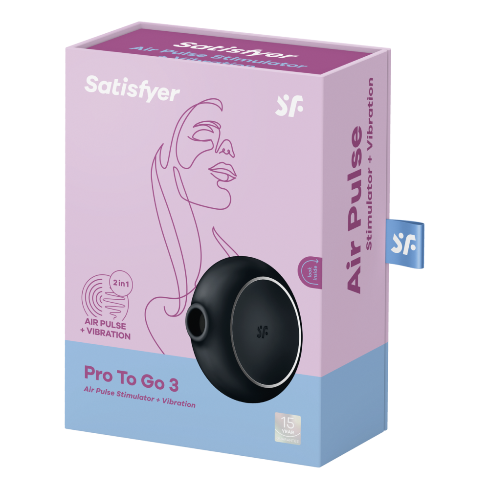 Вакуумный стимулятор клитора Pro To Go 3, черный Satisfyer (Германия) Sex Aura Киев - изображение 6