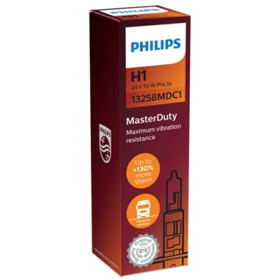 Автолампа Philips 13258MDC1 H1 24 V 70W MasterDuty (2451) Винница - изображение 1