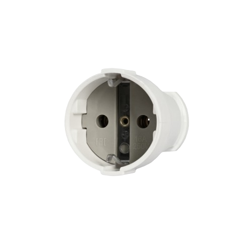 Розетка штепсельна із заземленням 16А штепсельна біла Standard Titanum Житомир - изображение 1