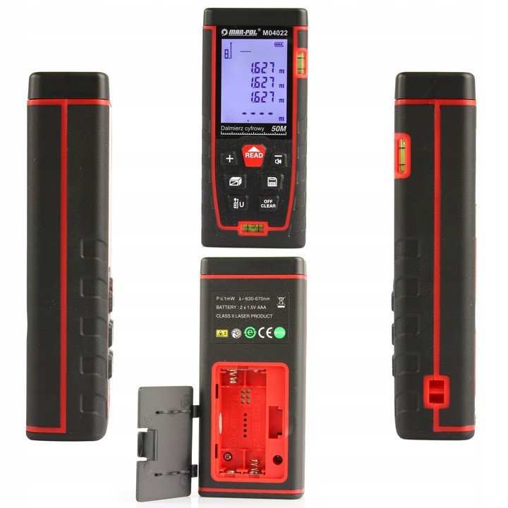 Далекомір цифровий лазерна рулетка з дальністю вимірювання 50 метрів Mar-Pol (M04022) Нововолинськ - фото 5