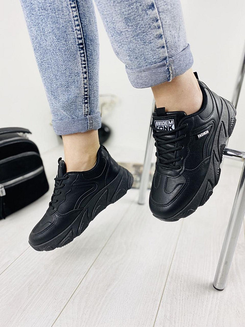 Кроссовки женские SIYING черные эко-шкіра 38р.-23,2см 39р.-23,8см (2616) Коломыя - изображение 8