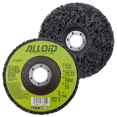Круг зачисний "корал" м'який 125мм х 22,2мм (чорний), Alloid Одеса - фото 1