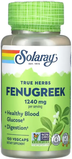 Пажитник Solaray Fenugreek Seed 620mg 100 вег капс Киев - изображение 1