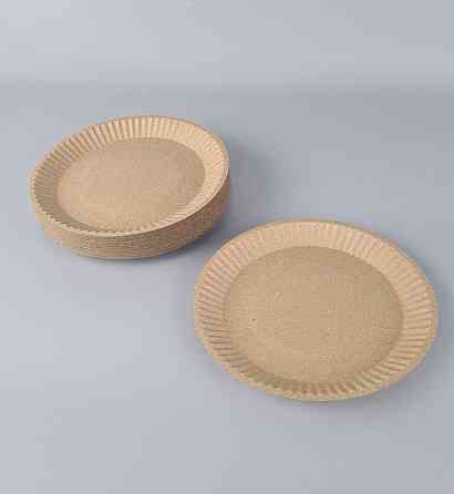 Тарілка з харчового картону д200мм Крафт 50 шт (50 шт.) Харків