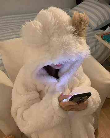 Жіночий затишний домашній оверсайз костюм двійка з хутра Teddy Одеса