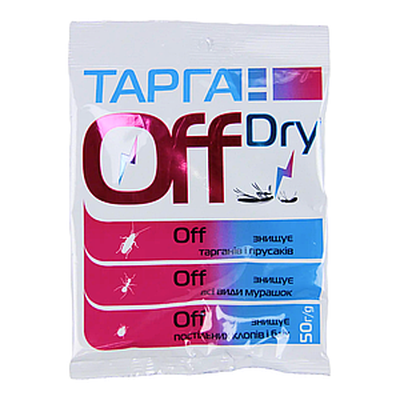 Средство Тарган OFF Dry 50г (от тараканов, постельных блох, моли и муравьев) Харьков - изображение 3