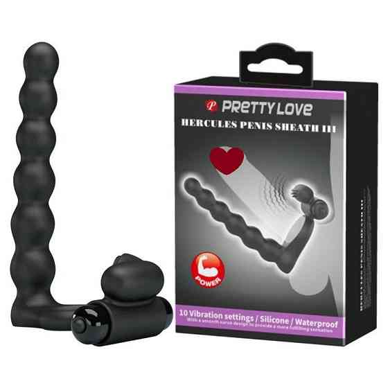 Насадка для анального секса с вибрацией PRETTY LOVE - Hercules Penis Sheath III, BI-210218 Sex Aura Киев