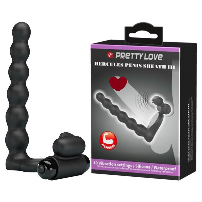 Насадка для анального сексу з вібрацією PRETTY LOVE-Hercules Penis Sheath III, BI-210218 Sex Aura Київ - фото 1