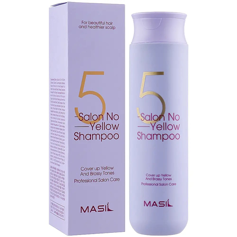Шампунь против желтизны 5 Salon No Yellow Shampoo Masil 300 мл Киев - изображение 1