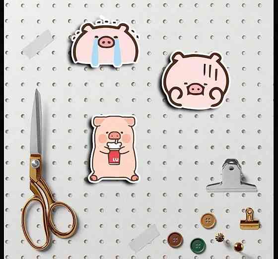 Набор милых наклеек с поросятами, 40 шт Киев