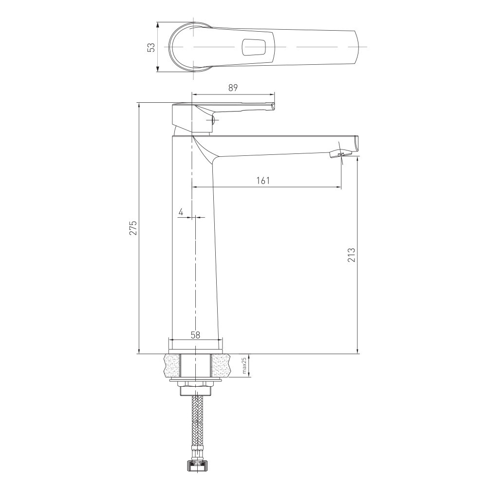 Змішувач для раковини високий Volle SOLAR cromo 1530.010201 Київ - фото 2