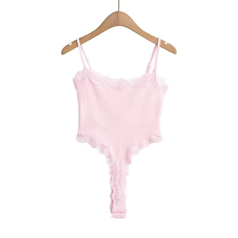 Женский романтичный боди на бретелях вискоза с кружевом Одесса - изображение 3