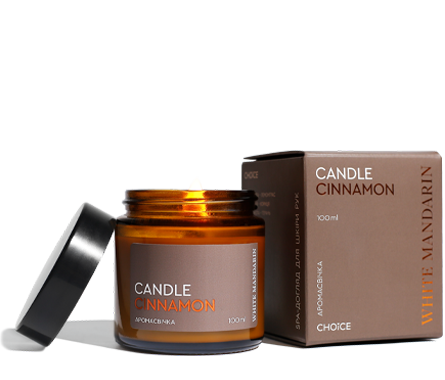 Аромасвечка SPA-уход для кожи рук Candle Cinnamon White Mandarin 100 мл Винница