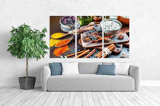 Модульная картина в гостиную / спальню  Смак приправ    ART-245_3A Киев